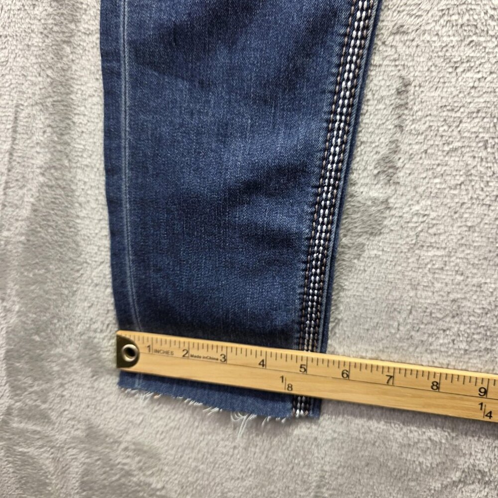 Rock Revival Jeans Womens 27 Blue Piera Skinny Raw Hem Embroidered Fleur de Lis - Picture 11 of 11